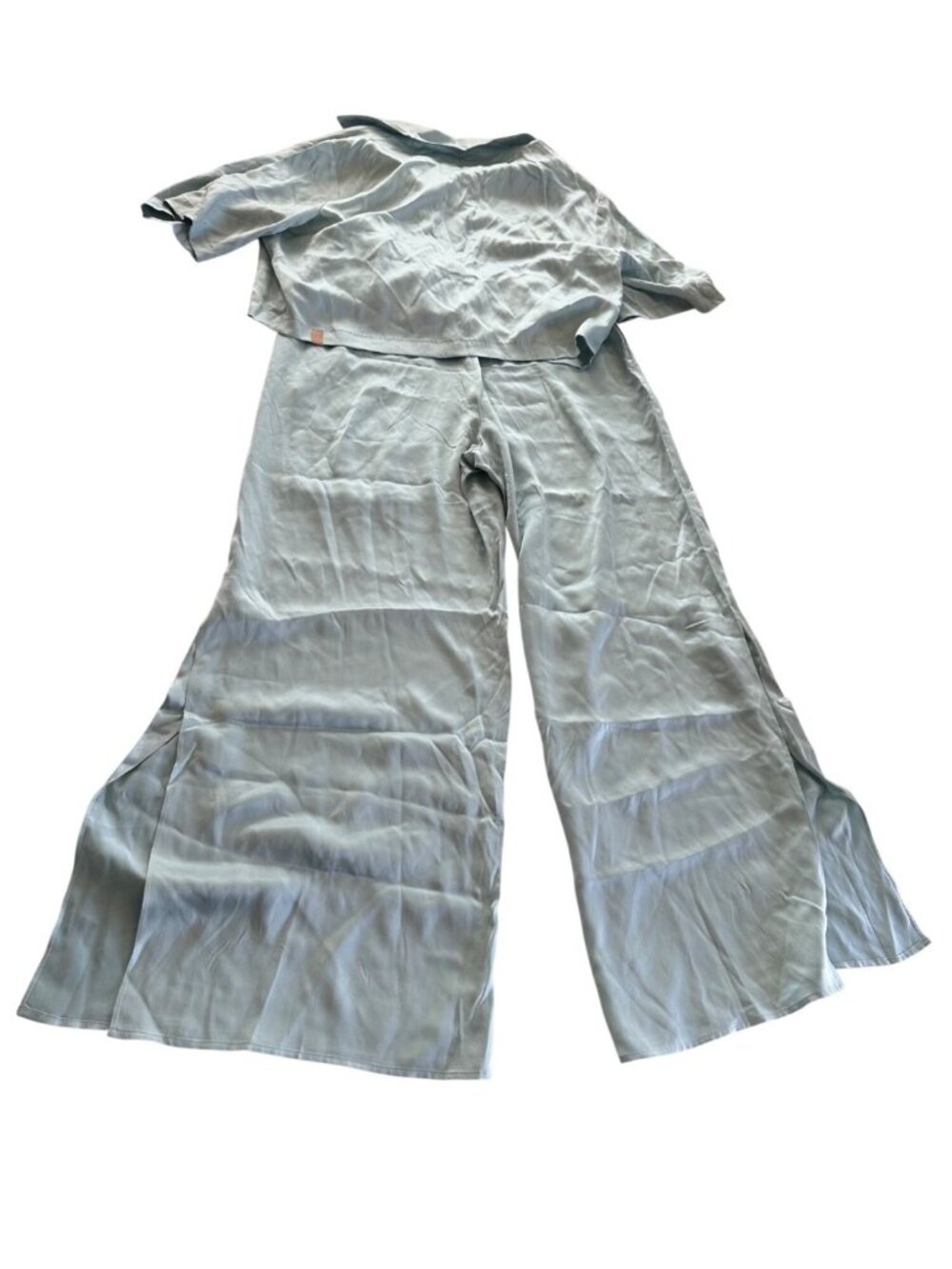 LUNYA High Waist Washable Silk Pajamas LG Cumulus Blue NEW - Picture 3 of 11